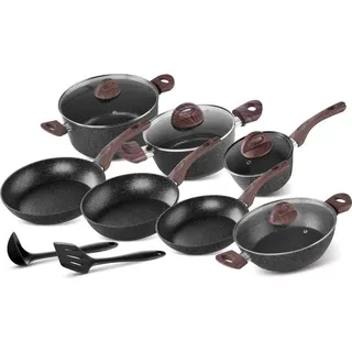 Geschirrset MagicHome Black Marble Line, 13-teilig