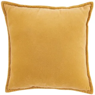 Butlers Dekokissen Cotton Velvet , Gelb , Textil , 45x45 cm , Heimtextilien, Wohntextilien, Kissen, Zierkissen
