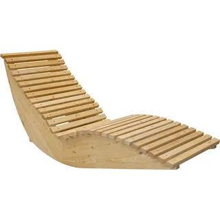 Home Deluxe Wellenholzliege 60 x 60 x 82 cm Braun