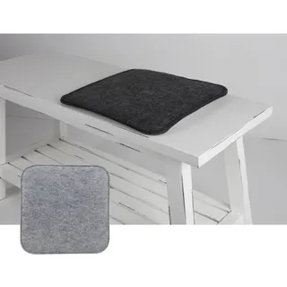 Filz Sitzkissen Grau Schwarz Stuhlauflagen Dekoration Polster Sessel Liegen