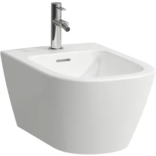 LAUFEN MEDA Wandbidet Advanced, 1 Hahnloch, mit Überlauf, 360x540mm, H8301104003021, Farbe: Weiß mit LCC