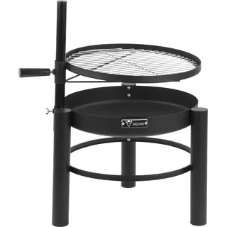 BBQ-Toro Feuerschale mit Grillrost Ø 50 cm, Höhenverstellbarer Grillrost, Feuerkorb, Feuerstelle