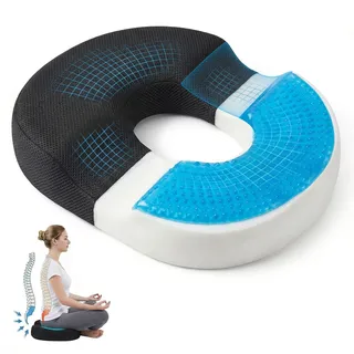 Orthopädisches Sitzkissen aus Gel Bürostuhl Chair Cushion Orthopädisch Steißbein Entlastung Steissbeinkissen Hämorrhoiden Dekubitus Gel Ergonomisches Kissen Sitzkissen für Lindert Druck Durch Langes