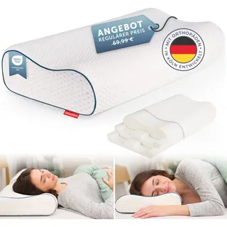 Blumtal Nackenstützkissen Orthopädisch 40 x 80 cm Weiß