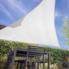 La Briantina Dreieckiges Segelzelt für Garten und Terrassen, 5 x 5 x 5 m Farbe Weiß