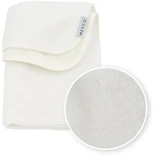 Meyco Baby Bouclé Reisedecke (Babydecke aus Polyester, besonders weich & warm, praktisch für unterwegs, Babyzubehör in 75 x 100 cm, Baby Erstausstattung), Offwhite
