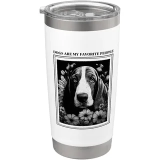 Hunde sind meine Lieblingsmenschen (Lustiges Hundestatement) Doppelwandiger Edelstahl-Thermobecher