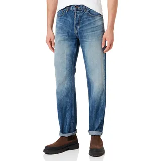 LTB Jeans Herren Jeans Vernon - Jeans Herren Locker aus Baumwollmischung Gerade Denim Mittel mit Knopfleiste Mittlere Taille - Blau