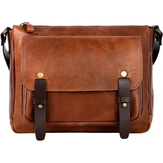 Time Resistance Schultertasche aus Leder Herren - Messenger Bags - Umhängetasche Herren - Business Ledertasche - Herren Tasche