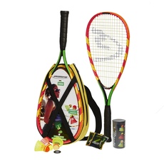 Speedminton S600 Set - Original Speed Badminton/Crossminton Starter Set inkl. 2 Schläger, 3 Speeder, Speedlights, Tasche