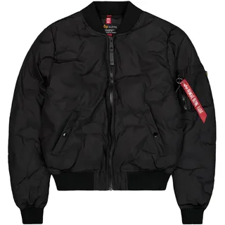 Winterjacke ALPHA INDUSTRIES "MA-1 Emb. Logo Puffer", Herren, Gr. 3XL, schwarz, Obermaterial: 100% Polyester; Futter: 100% Polyester; Füllung: 100% Polyester, Jacken Winterjacke