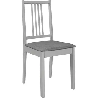 vidaXL Esszimmerstühle mit Polstern 4 Stk. Grau Massivholz - Grau