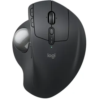Logitech MX Ergo S Advanced kabellose Trackball-Maus (Graphit) | Für PC/Mac, kabellose ergonomische Maus, USB-C aufladbar, Bluetooth, verschlüsselter Dongle, 6 programmierbare Tasten