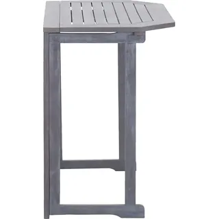 vidaXL Klappbarer Balkontisch 90 x 50 x 74 cm Massivholz Akazie - Grau
