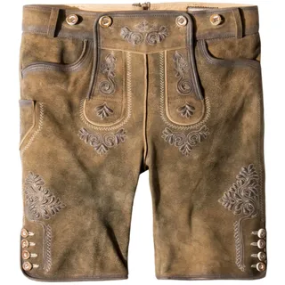 Stockerpoint Herren Lederhose Beppo4 I Größe 44-64 I Bequeme Trachtenhose in edler Hirschoptik mit Gürtel I Aus 100% hochwertigem Wildbockleder I Perfekt für Trachten & Festlichkeiten
