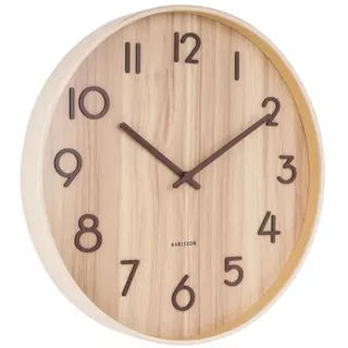 Karlsson Wanduhr 40 cm 40x40x4,5 cm braun