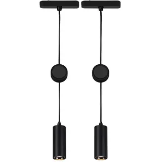 BRILONER - Schienensystem Luxtrail LED Pendelleuchte, Warmweiß, höhenverstellbar, Zubehör, Tracklight, LED Pendel, Lampen, Deckenlampe, Deckenleuchte, 130x1200x42 mm (LxHxD), Schwarz (Packung mit 2)
