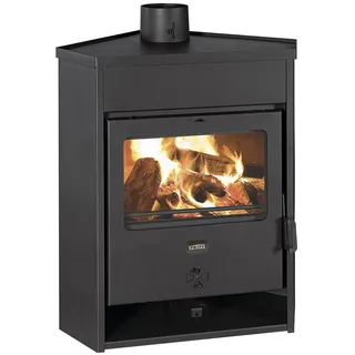Prity AM D Holzofen 12,5 kW – Kompakter Kaminofen für Holz – Energieeffizienzklasse A – Robuste Stahlkonstruktion - Schwarz