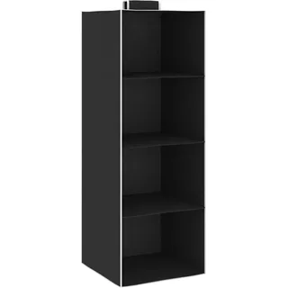 vidaXL Hängeaufbewahrung für Schränke 2 Stk. mit 4 Fächern Stoff - Schwarz