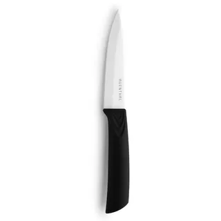 Amefa AUENTHAL Keramikmesser 10 cm, Schälmesser, weiße Keramikklinge | extrem scharf, schwarzer ergonomischer Softouch-Griff aus Kunststoff, Geschenkkarton, 20,5 cm Gesamtlänge