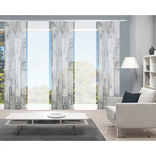 Vision Schiebegardine »LIZZA« Paneelwagen 5 Stk. tlg. SET,SCHIEBEVORHANG,BAMBUS,DIGITALDRUCK, grau