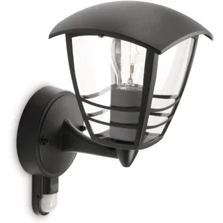 Philips Außenwandleuchte Aluminium 28,5 cm mit Bewegungsmelder schwarz