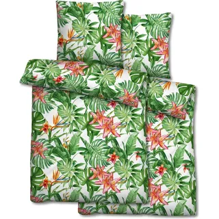 Doppelpack Mikrofaser Seersucker Bettwäsche 155 x 220 + 80 x 80 cm