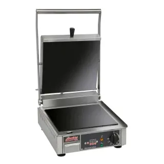 Neumärker Glaskeramik Kontaktgrill Bistro, Kontaktgrill mit Grillplatten aus Glaskeramik, glatte Grillplatten