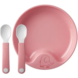 Mepal »Lernteller mit Lernlöffel Mio ø 17,6 cm«, pink