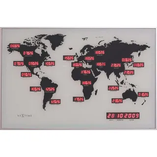 Nextime World TIME Digit 55 x 36 cm schwarz