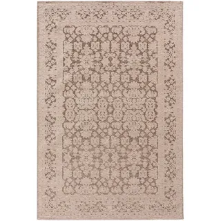 benuta pop Flachgewebeteppich, Grau 75x165 cm - Vintage-Stil Teppich im Used-Look