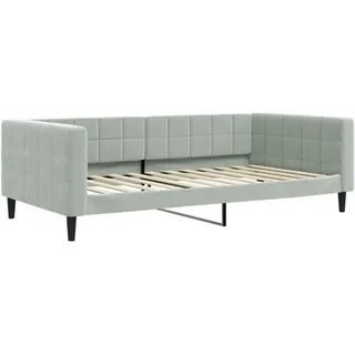 vidaXL Tagesbett Hellgrau 100x200 cm Samt - Grau