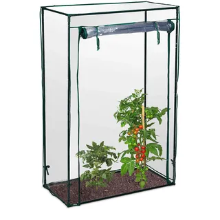 Relaxdays Foliengewächshaus Stahl Transparent 0 mm 0,5 m2