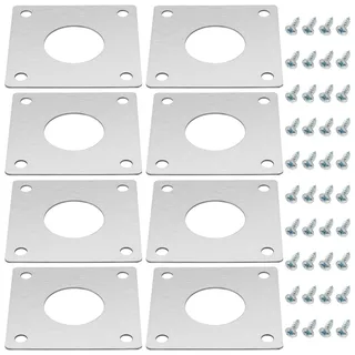Create idea Nistkasten-Schutzplatte, 32 mm, 304 Edelstahl, Nistkastenplatte für Nistkästen und Nisthöhlen mit 40 Schrauben (70 x 70 mm), 8 Sets