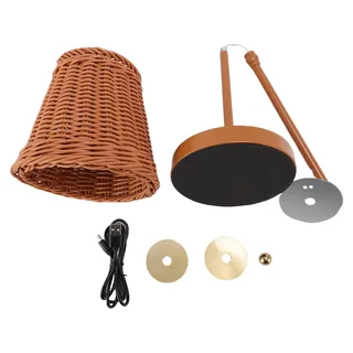 Kabellose LED-Rattan-Tischlampe, wiederaufladbar, dimmbar, augenfreundliche Nachttischbeleuchtung für drinnen und draußen, Zuhause, Terrasse, Restaura