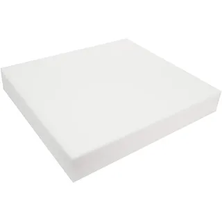 AK Trading 61 cm B x 61 cm L Schaumstoffpolster mit hoher Dichte (Stuhlkissen, quadratischer Schaumstoff für Esszimmerstühle, Rollstuhl-Sitzkissen), (10 x 61 x 61 cm), Weiß