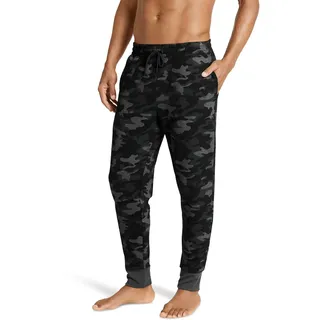 Jockey Herren Active Basic Fleece Jogger Sweatpants Lässige Hose, Schwarz Camouflage, Klein