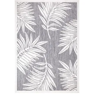 Carpet City Outdoor-Teppich, Grau, Textil, Floral, Quadratisch, 200x200 cm, Oeko-Tex® Standard 100, pflegeleicht, UV-beständig, Teppiche - Böden, Teppiche, Outdoorteppiche