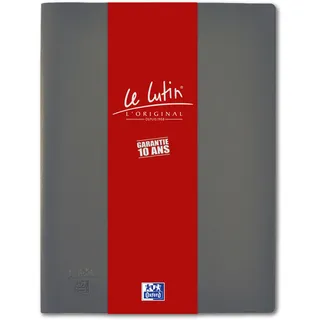 OXFORD Le Wichtel L'Original Dokumentenmappe, A4, 60 Ansichten, 30 Hüllen, PVC-Einband, Grau