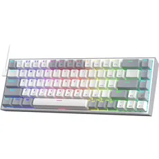 Redragon K631 Gery 65% Kabelgebundene RGB-gaming-Tastatur, 68 Tasten, Hot-swap-fähige Kompakte Mechanische Tastatur mit 100% Hot-swap-sockel, Free-mod-Plate mit Pcb, Leiser Roter Linear switch
