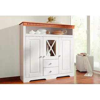 OTTO home Highboard Lisa 130 x 125 x 35 cm Weiß