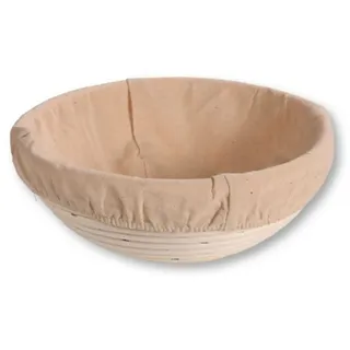 KESPER Gärkörbchen rund, Rattan und Baumwolle, Praktischer Brotkorb Gärkorb Brotform m 22 cm aus mit Bezug korb