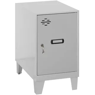 Simon Rack Kleiner Spind 575x300x500 mm - Simonlocker | Enthält Füße, Korrosionsschutzlackierung, Lüftungsschlitz und Etikettenhalter, , Grau