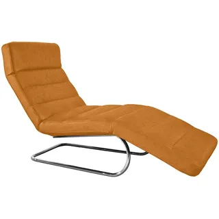 Chilliano Relaxliege , Orange, Cognac , Textil , 65x91x170 cm , Typenauswahl, Fußauswahl, Lederauswahl, Stoffauswahl , Wohnzimmer, Sofas & Couches, Relaxliegen