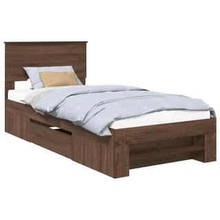 vidaXL Bettrahmen Braun Eichen-Optik 80 x 200 cm Holzwerkstoff - Braun