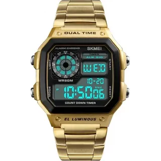 Marco Digitaluhr für Herren - Elegante Sportuhr in Golden KP6303 - Gold, Schwarz
