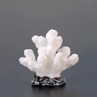Movoja 2 STÜCK - Aquarium Deko Korallen - für Süß und Salzwasser - Dekoration Koralle Aquaristik - 8 Weiß