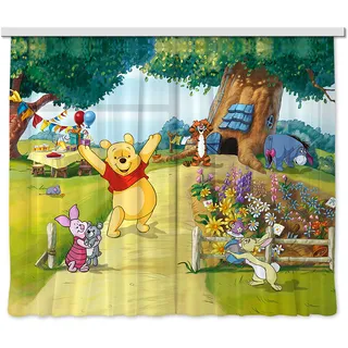 AG Design Gardine/Vorhang FCS xl 4309 Kinderzimmer Disney Winnie The Pooh, 180 x 160 cm
