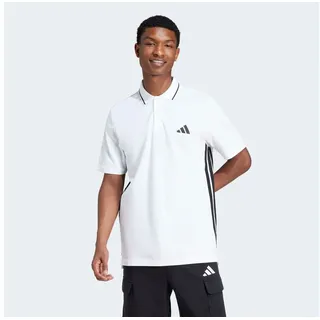 adidas Essentials 3 Stripes Piqué Kurzarm-poloshirt - White / Black - 3XL