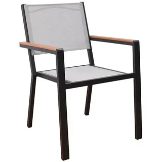 Home Deluxe Gartenstuhl stapelbar SEDIA 63 x 56 x 85 cm grau 2 St.